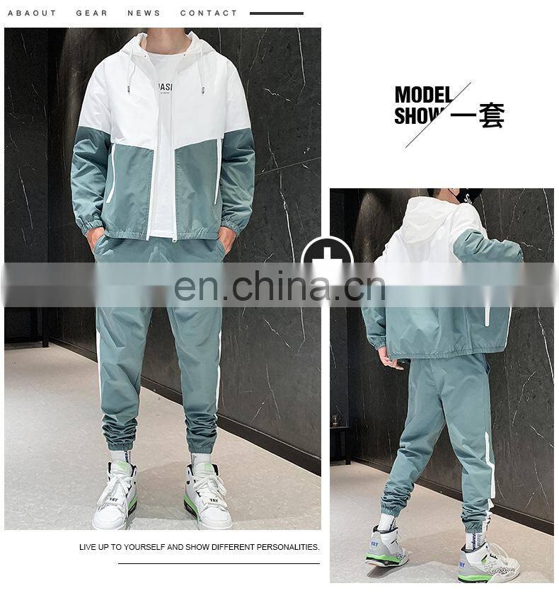 Wholesale 2-pieces men's plus size big and tall sports and leisure sports sets jogging suit custom men's suit