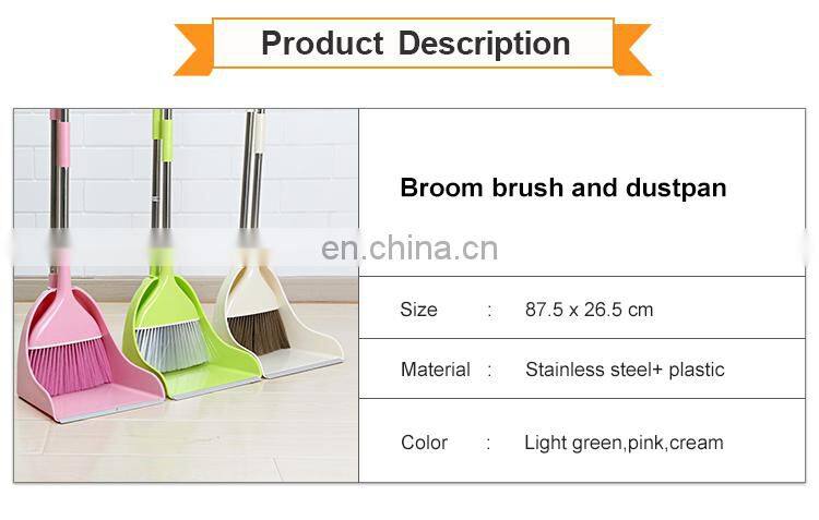 Modern Sleek Creative Broom And Dustpan With Stainless Steel Long Handle