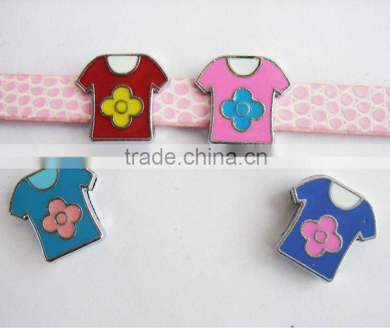 China charms wholesale 8mm slide charms Metal Clothes JY-100 for bracelet