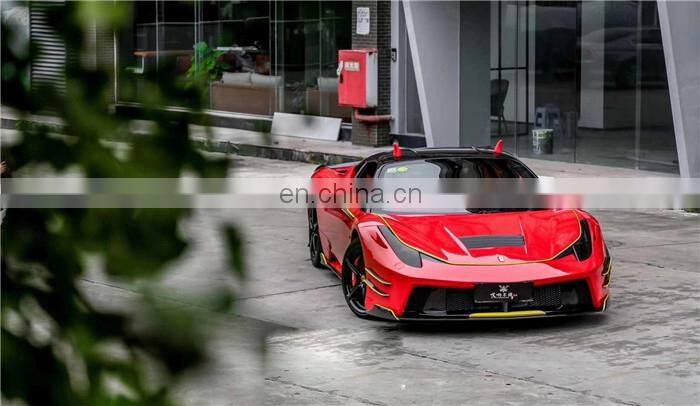 Runde Auto motives For Ferrari 458 Upgrade Prior Design Half Carbon Body Kit Hood Front Bumper Rear Bumper Side Skirts Spoiler