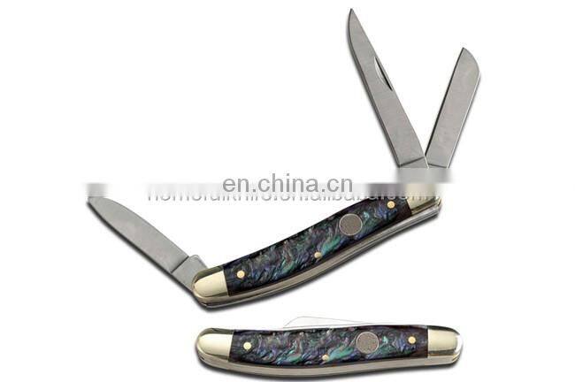 3.5inch stag handle pocket knife folding blade knife