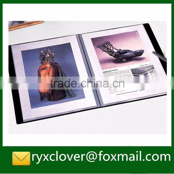 PP plastic display book with clear pockets/presentation folder