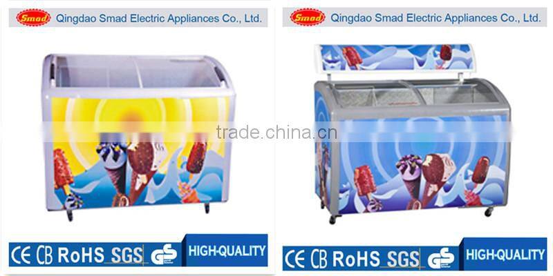 Single door top open dc solar power refrigerator chest freezer