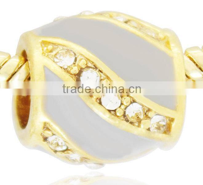 hand crystal paved color enameled faberge egg bead