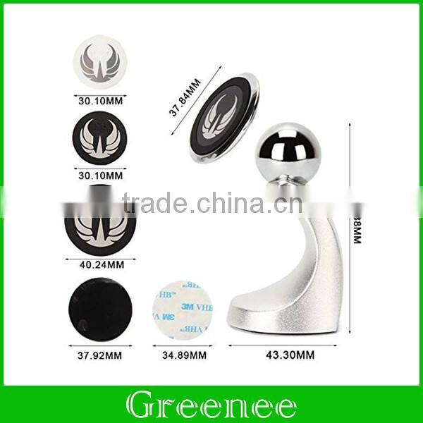 2016 Newest Black Universal 360 Degrees Car Dashboard Kit Mount Sticky Magnetic Stand Holder For iPhone 6 Plus