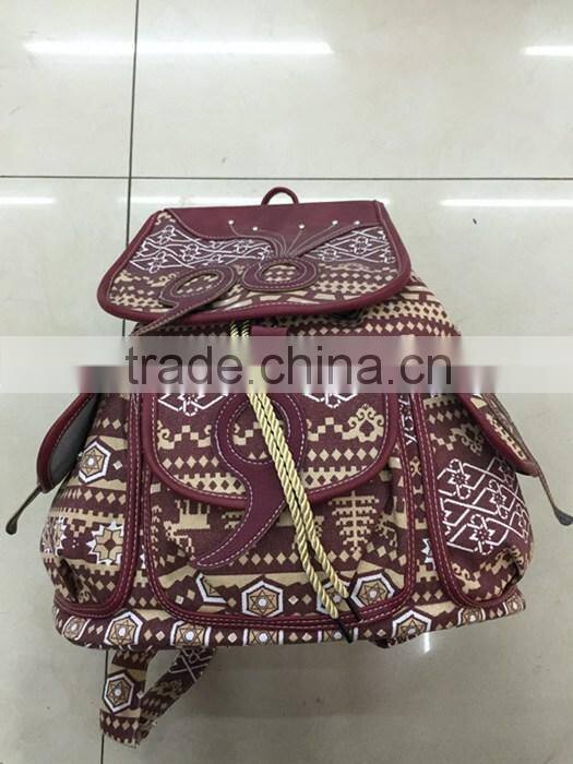 Flower image printed China school bag backpacks