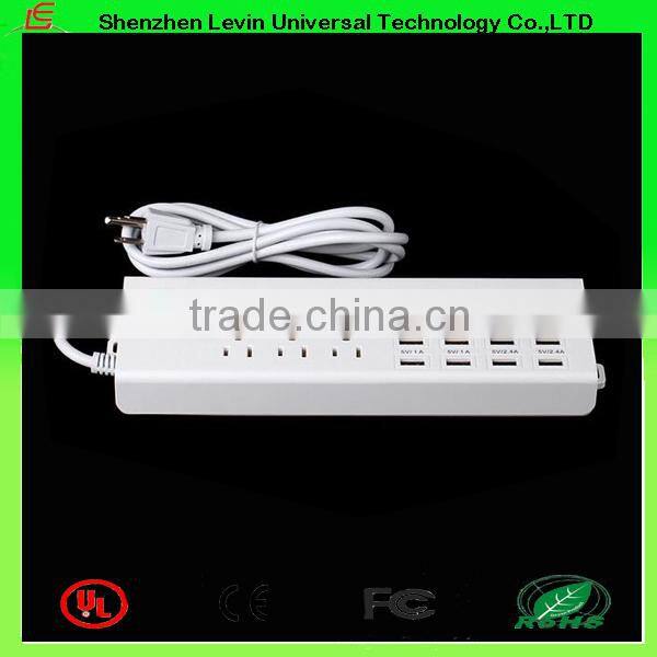 CE Extension Electric Multi Socket Power Plug USA 6 Ways 6 USB Power Strip