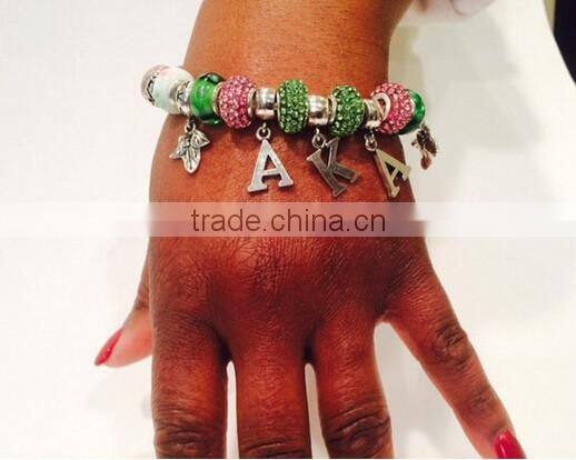 Alpha Kappaa Alpha wholse alloy AKA letters sorority bangle for sister and lady greek custom Bracelet