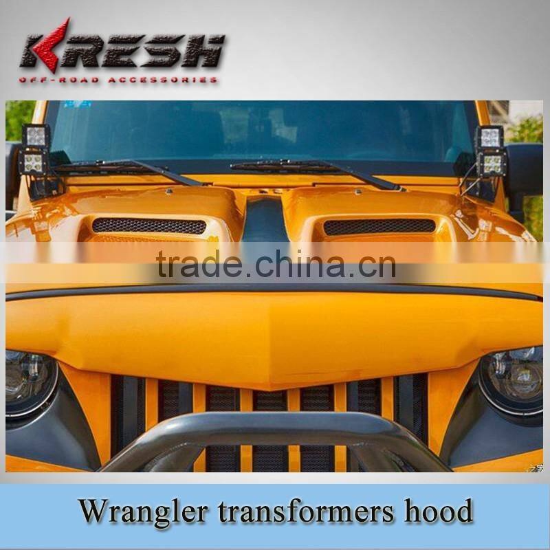 Multifarious hood for wrangler jk, 10th annversary hood, wrangler jk avenger hood, trasformers hood