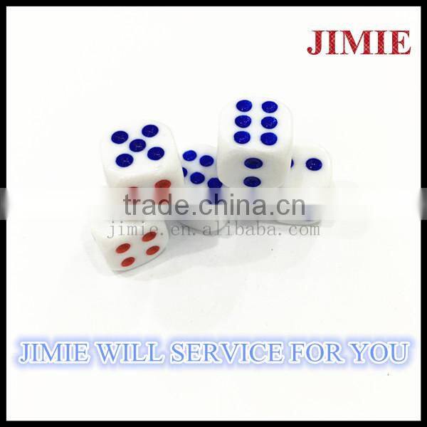 wholesale 6 sided plastic casino normal dot dice