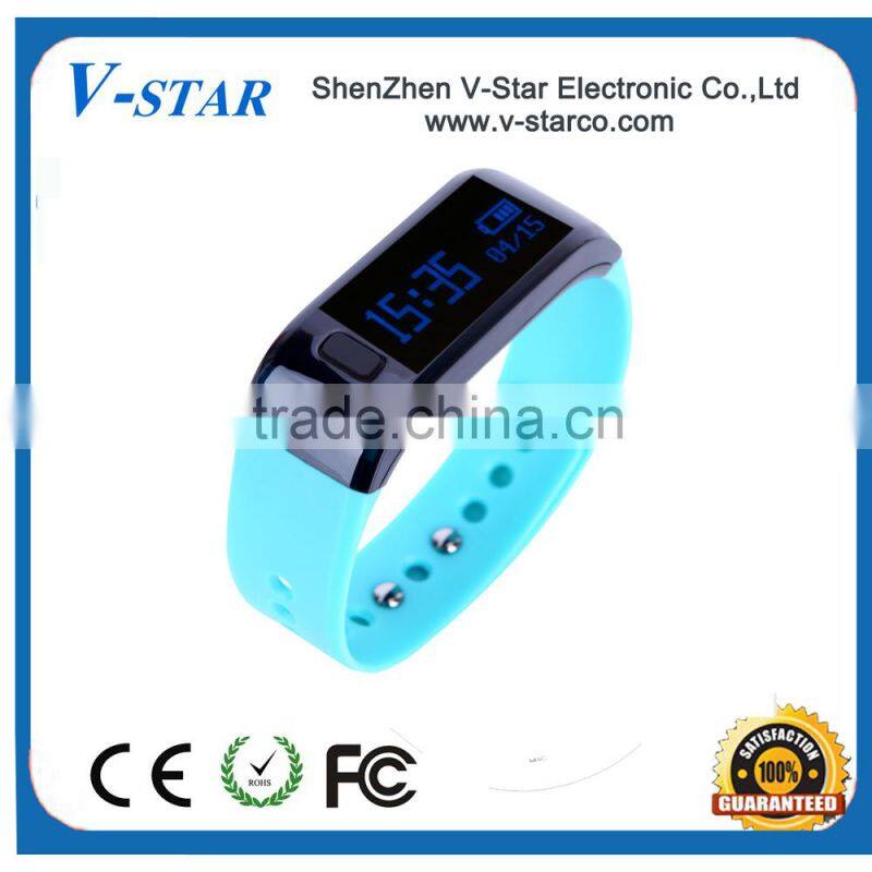 2015 new arrival stainless steel intelligent bluetooth cicret smart bracelet with health sleep monitoring and pedometer