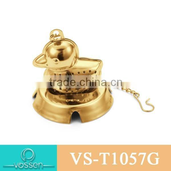 Silver plating duck shaped tea infuser