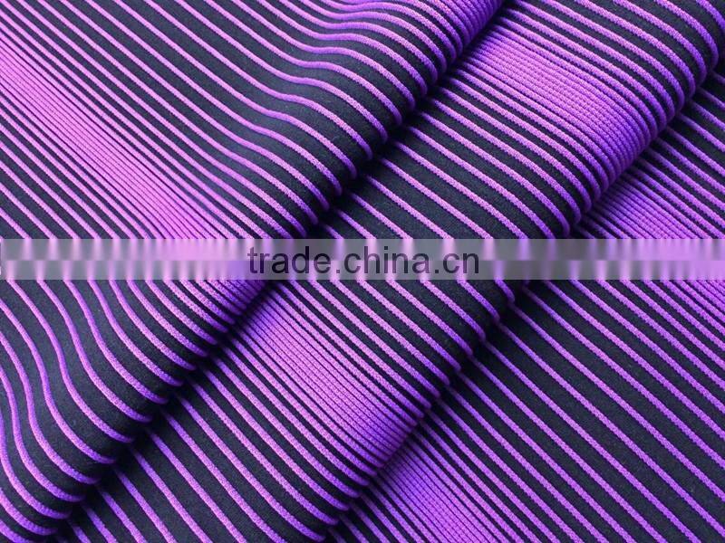 2015 new style T/R yarn dye jacquard knitting fabric for lady dress
