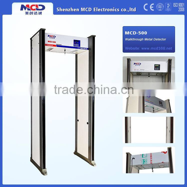 MCD-500A 6 Zone security metal detector Special Events Metal Detector walk through scanning door scanner gate