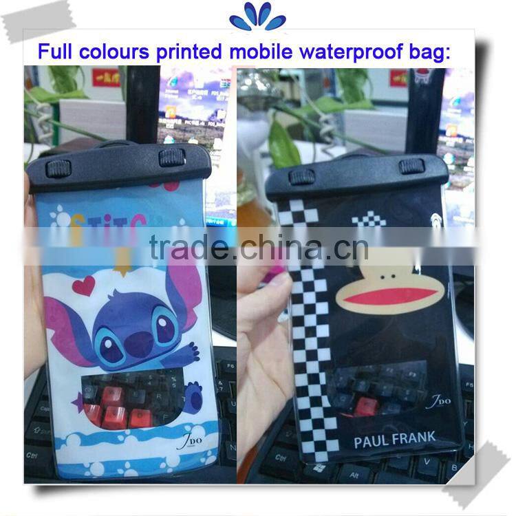 High quality promotion custom printed PVC cell phone waterproof bag