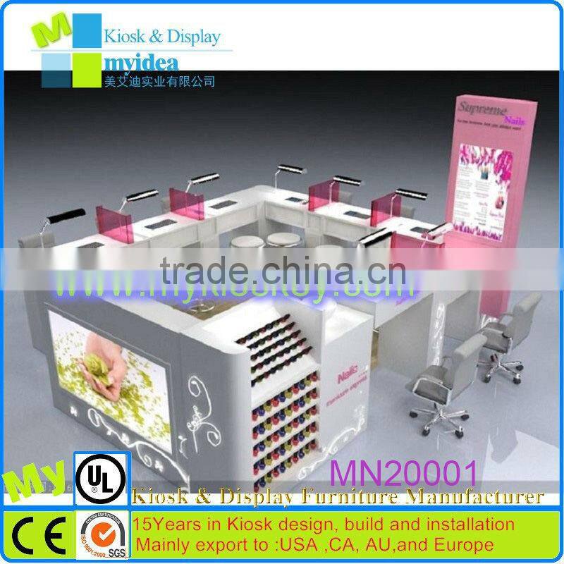 18x15feet manicure table nail station manicure pedicure kiosk with ceramic kiosk