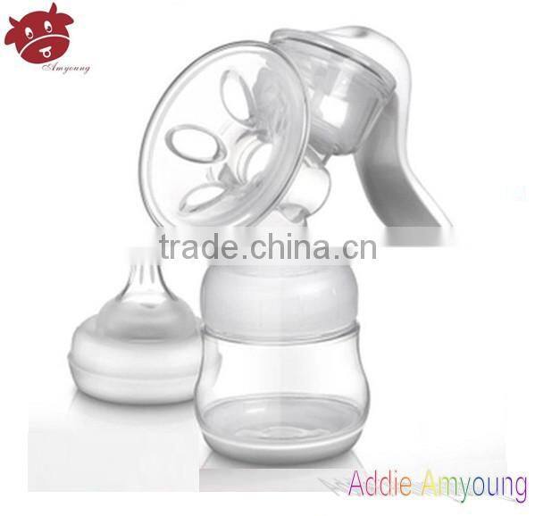 new product 2014 manual vacuum pump,milk breast pump,massage for mother hand breast pump