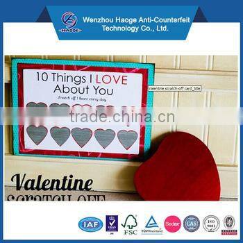 Custom scratch off lottery tickets printing