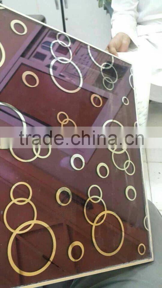 4mm ice titanium glass / acid etched glass/ frosted glass