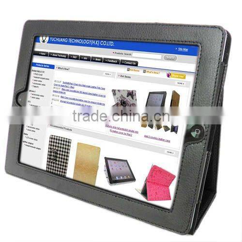 PU Leather Case Cover With Stand for SAMSUNG GALAXY TAB 2 10.1 P5100 Black