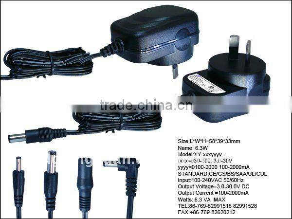 UL CE GS BS SAA Multi Plug AC or DC Plugs Adapter