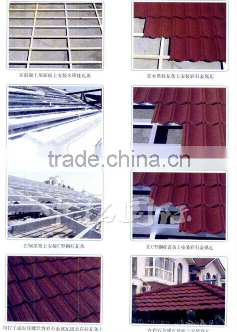 colorful stone chip coated steel roof tiles cold roll forming machine