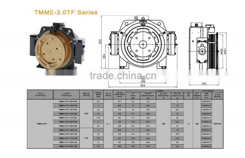 TMME-3.0TF , Traction machine ,Elevator Traction machine