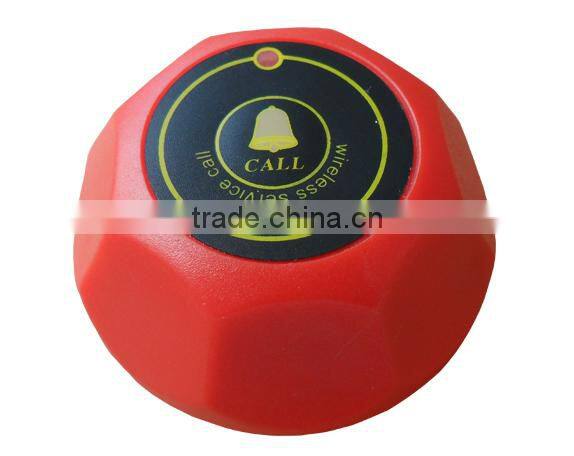 wireless waiter call system for restaurant with K-4-C-Blue led digital receiver and K-M table button for customer
