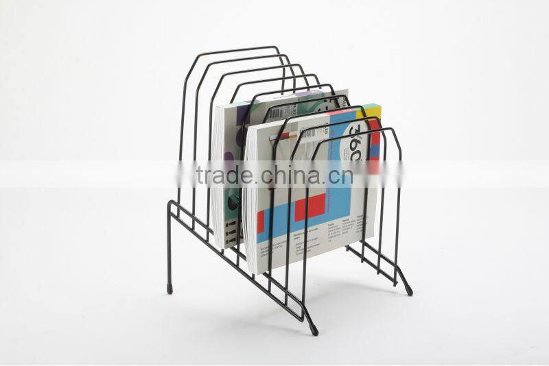 metal wire office desktop six upright section file letter holder