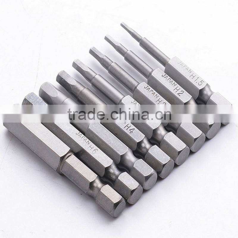 2Pcs 50mm 1/4 Inch Hex Shank Magnetic Hex Head Screwdriver Bits Electric screwdriver set AR-58