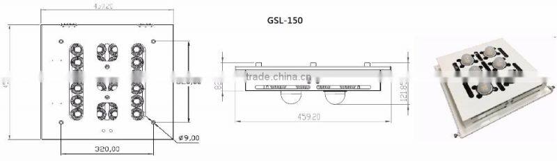 2016 New Arrival High Brightness IP67 150W Waterproof Nichia canopy led