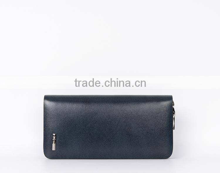 Genuine Leather Men Wallets Business Card Holder Coin Purse Men's Long Zipper Wallet Leather