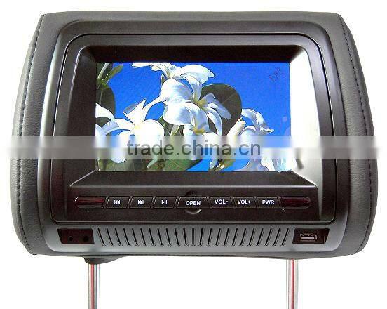 7" 16:9 Digital Panel Car Headrest DVD Player With Touch Screen For Optional