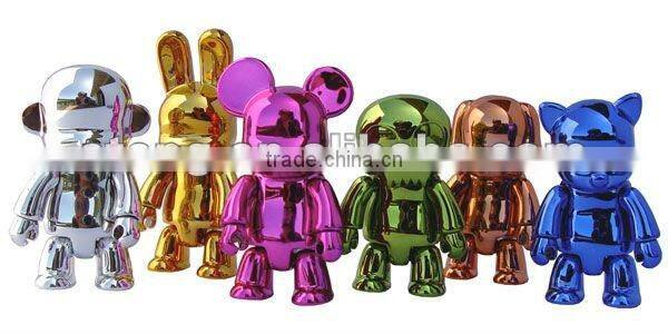 Transparent plastic bear toys,pvc bear figure crafts