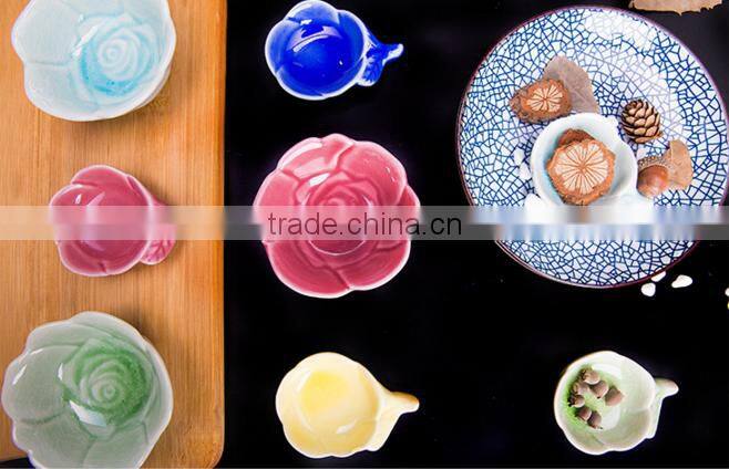Rose Shape Ceramic Small Dishes HY167402