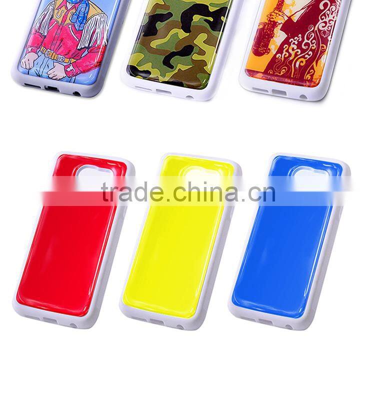 Various colors and types epoxy gel skin TPU case for Samsung S6 for Samsung