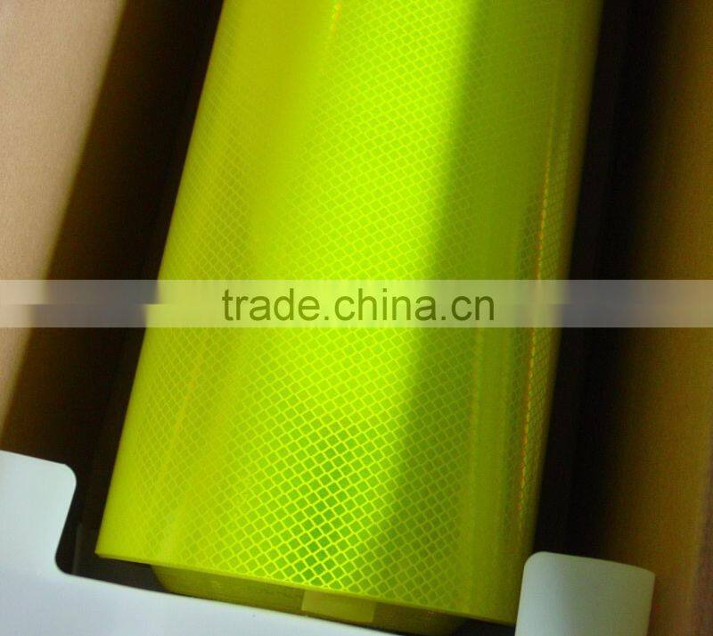 Super high intensity micro-prismatic reflective sheeting, wholesale fluorescent yellow reflective sheeting for safety signs