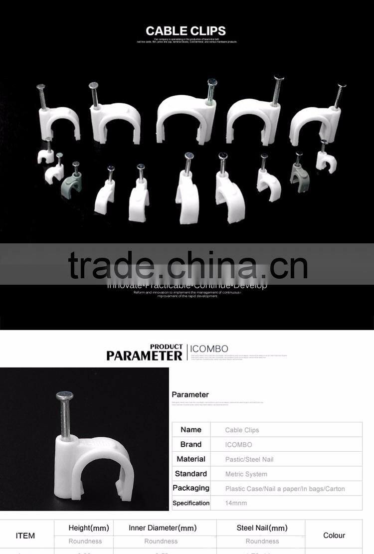 14mm ribbon cabledrop cat6 decorative masonry cable buckle clips