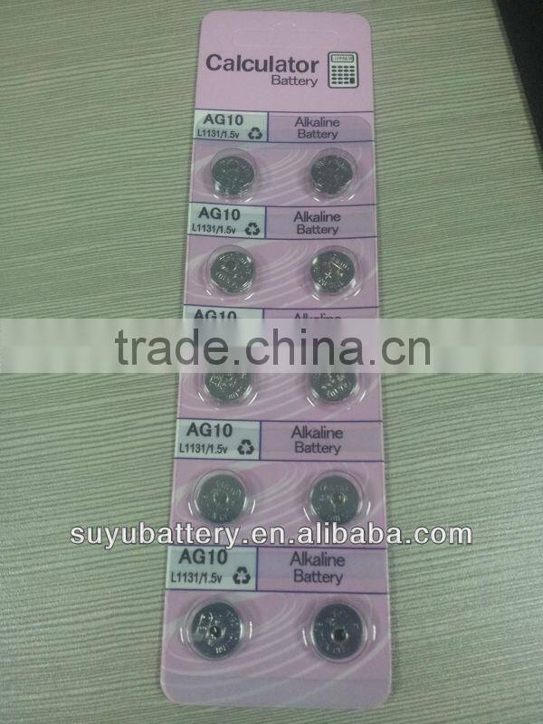 1.5V AG series alkaline button cell battery
