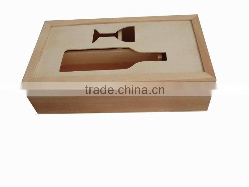 JINLINYUAN direct sale wooden wine box with 2 bottle,welcome to order