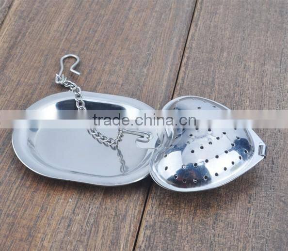Heart Shape Stainless Steel Tea Infuser with tray