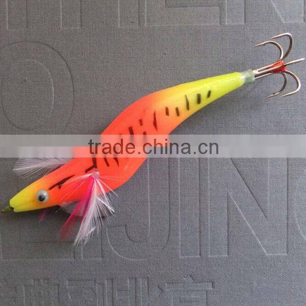 New orange with yellow Paint Squid jig