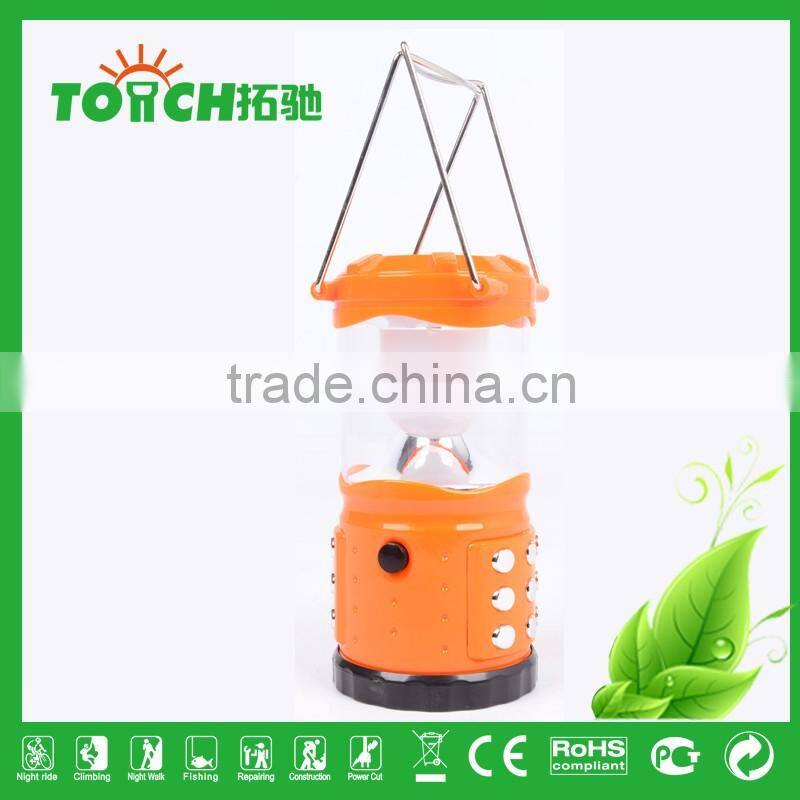Ball Bulb ABS Plastic Lantern Light Fashion New Design Orange Camping Lamp with Inner Battery and Charger