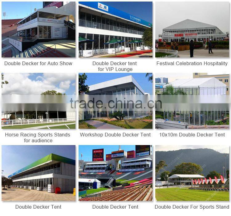 Aluminum frame structure double decker tent