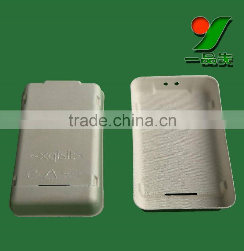 Promotion High-End Custom Clean Paper Molded Fiber Blister Mobile Phone Case Packaging for Electronics inner Protective Tray