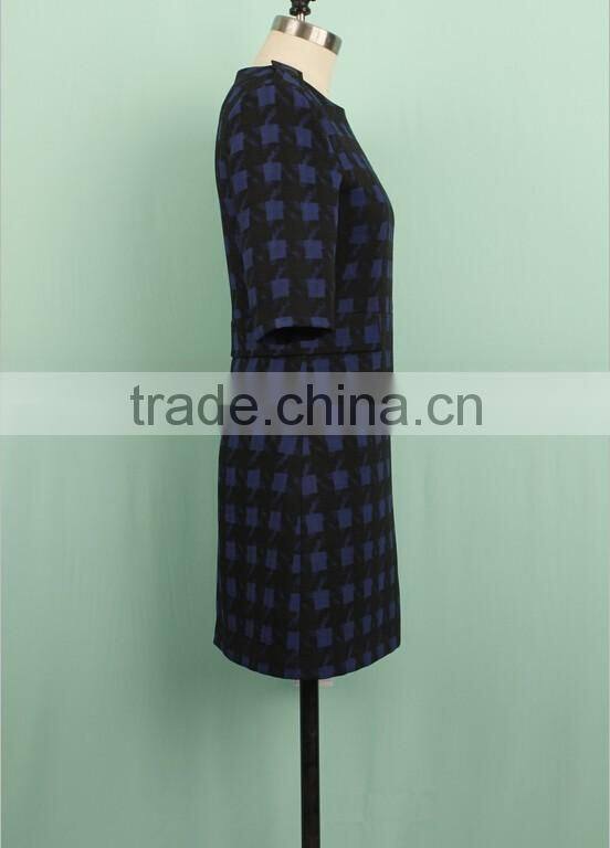 Middle aged women Simply fashion casual half sleeve fitted winter dresses