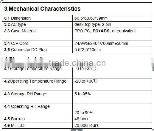 Factory price Wall- Mount 5v1a 5W switching power supply