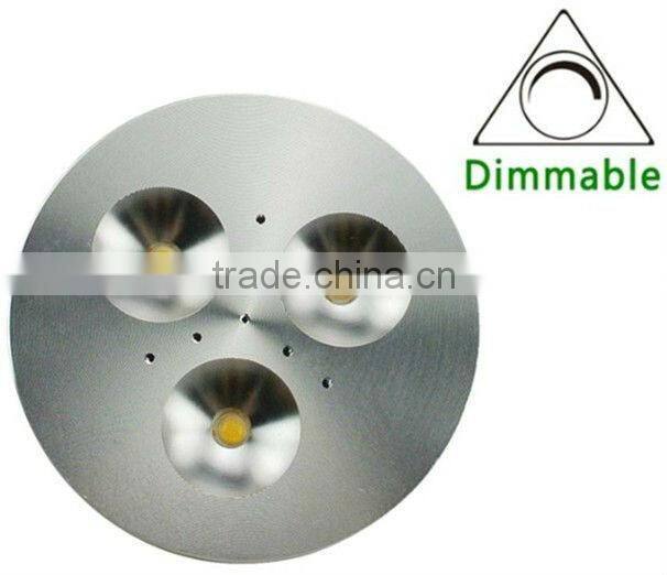 3*1W recessed mounted 12v led puck lights CE RoHS