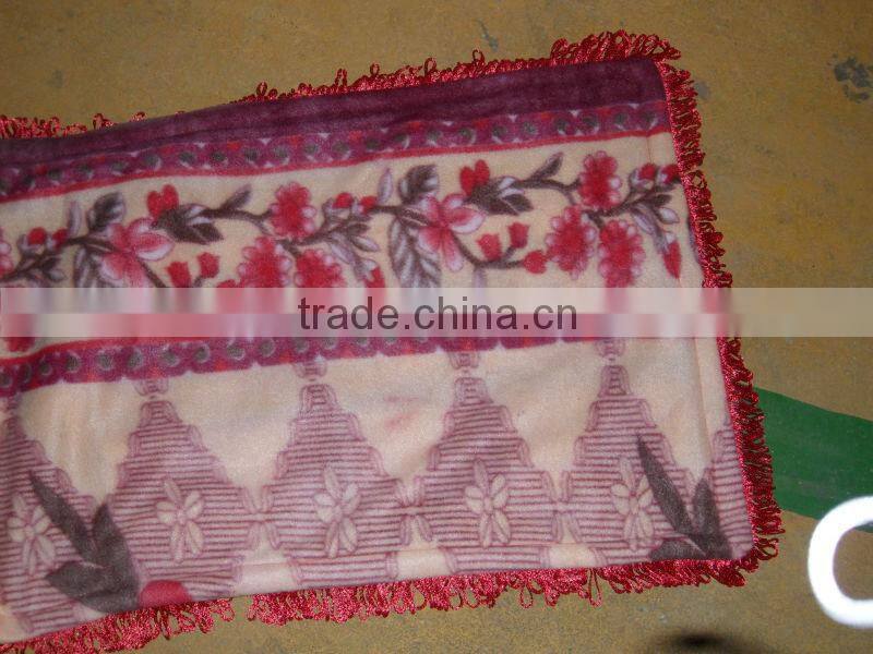 100% polyester fleece bedsheet with 2 pillow