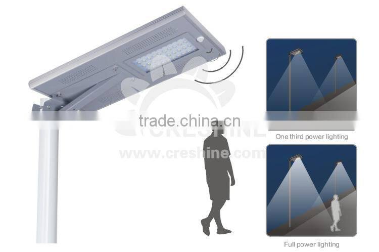 Development Trend Photocell Energy Saving 60W Smart LED Solar Street Lamp All in One with Battery and Controller for 2 Years